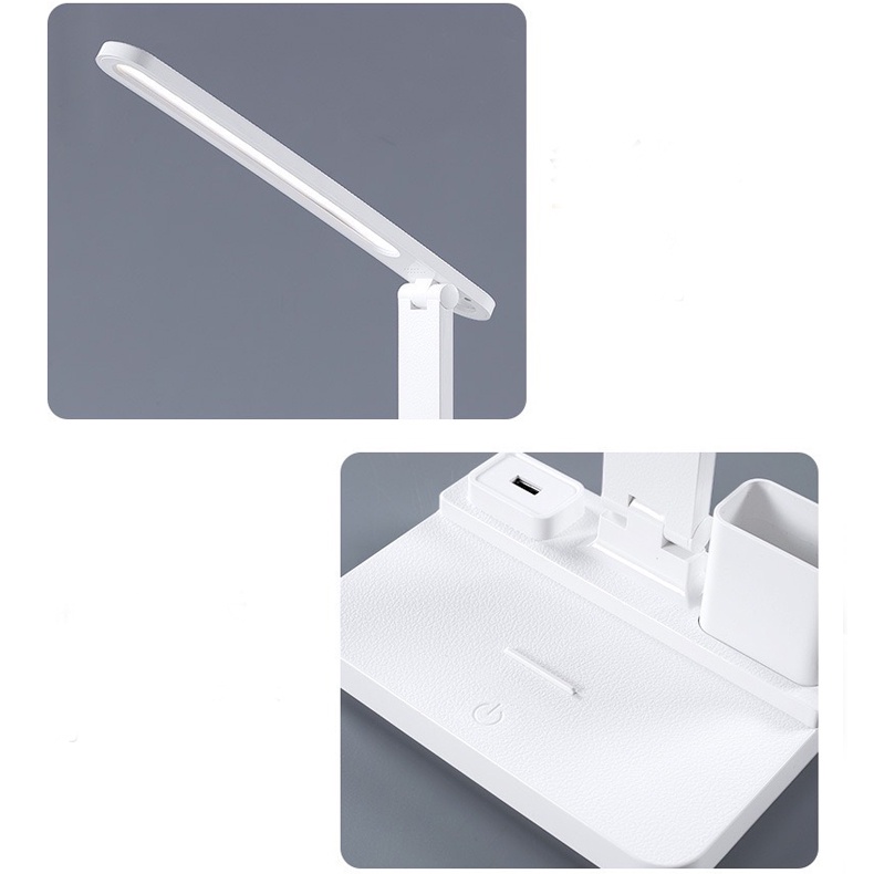 Đèn bàn học chống cận sạc pin tích điện P5-1000lux - Đèn 3 chế độ ánh sáng trắng, vàng, trắng ấm