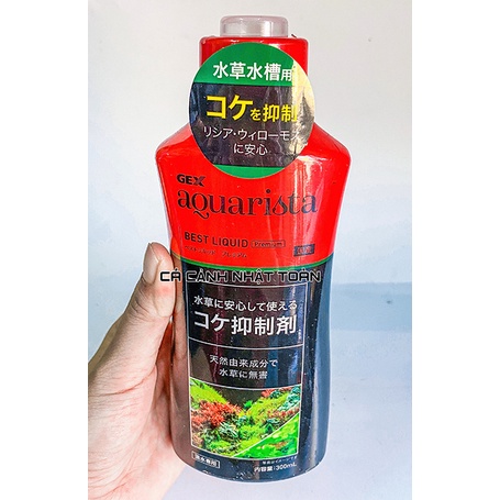 DIỆT RÊU HẠI, LÀM TRONG NƯỚC CHO BỂ CÁ BEST LIQUID AQUARISTA PRIMIUM GEX (NHẬT BẢN) 300ML