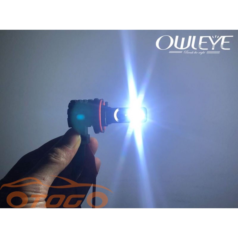 Đèn Led Sương Mù Ô Tô Owleye A412 Chân H27 880 - 881 , 2 Chế Độ Màu Trắng Vàng