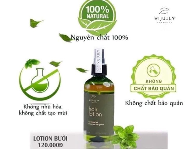 Xịt bưởi mọc tóc, tinh dầu bưởi Vijully - GIúp giảm Rụng Tóc, Kích Thích Mọc Tóc, tặng cột tóc