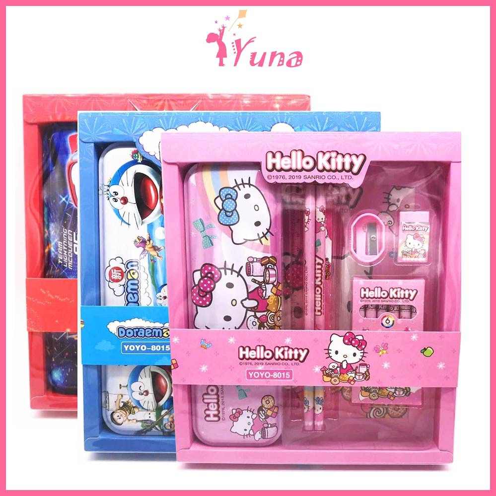 Bộ dụng cụ học tập 7 món cute kèm hộp xinh xắn cho bé