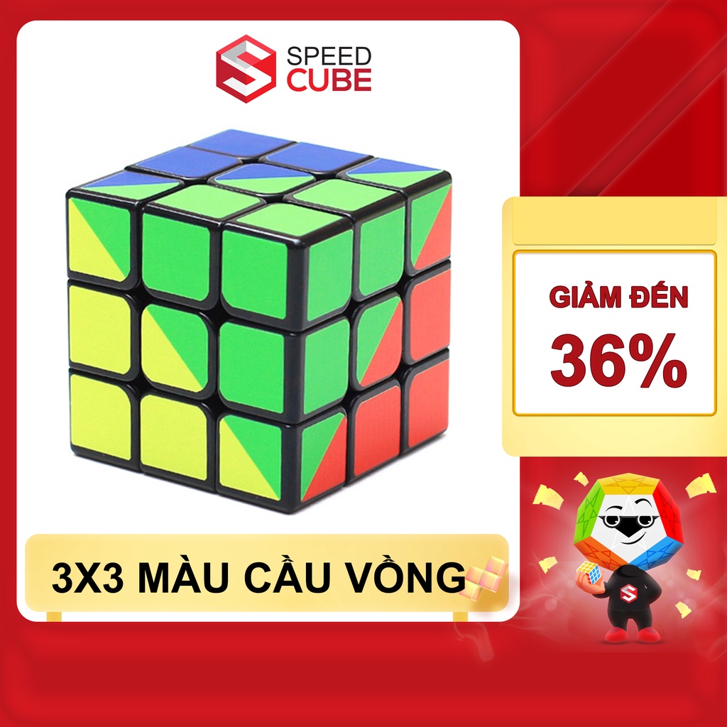 Rubik 3x3 Siêu Khó Màu Cầu Vồng, Rubic 3 Tầng - Shop Speed Cube
