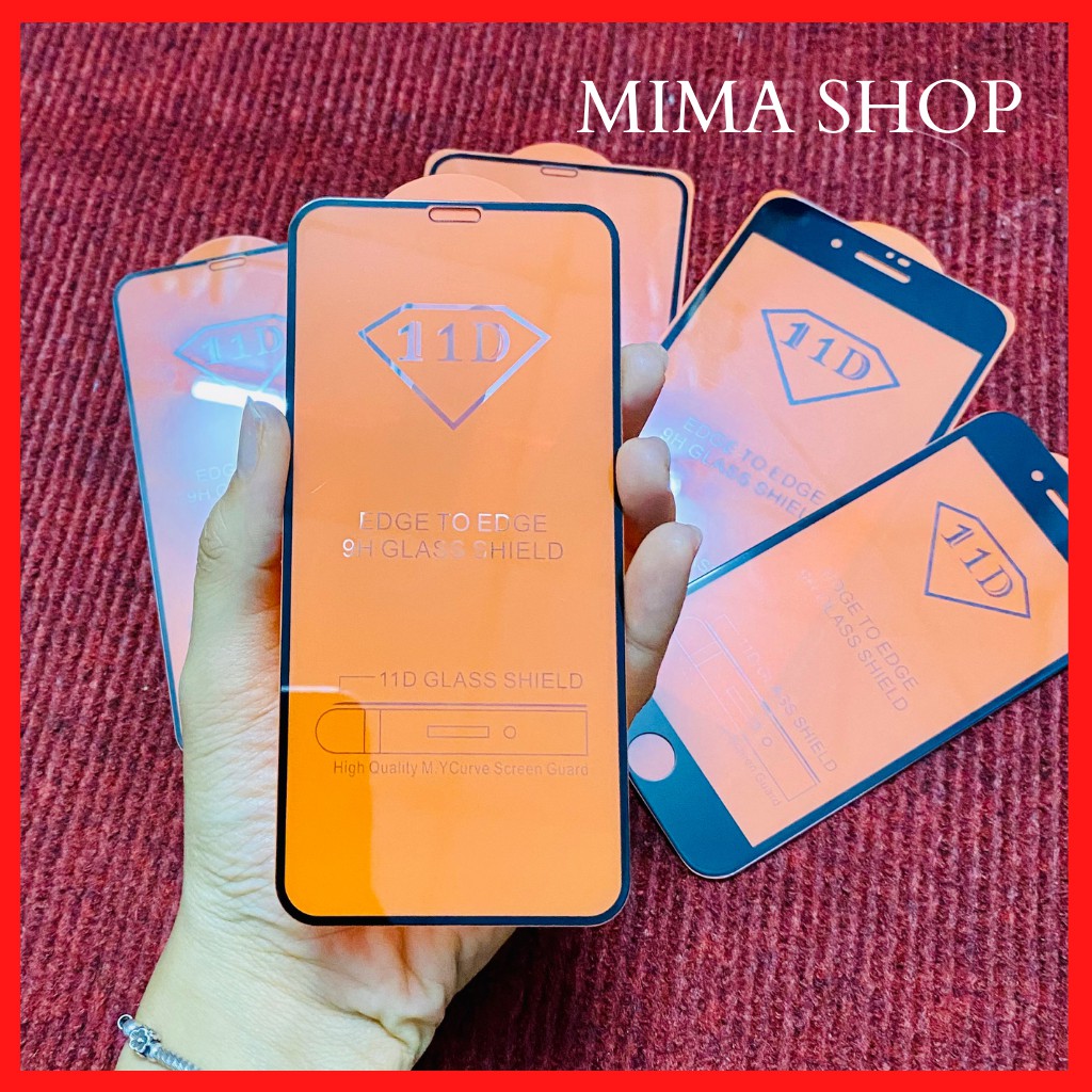 Kính cường lực iphone 11D full màn 6/6plus/6s/6splus/7/7plus/8/8plus/x/xs/11/12/13/pro/max/promax - Mima Shop