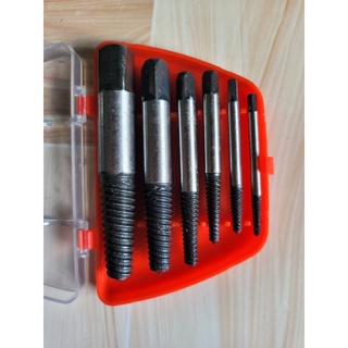 Bộ 6 đầu vặn tháo vít gãy, mở ốc gãy từ 3mm - 22mm thép tốt không bị tà toét đầu