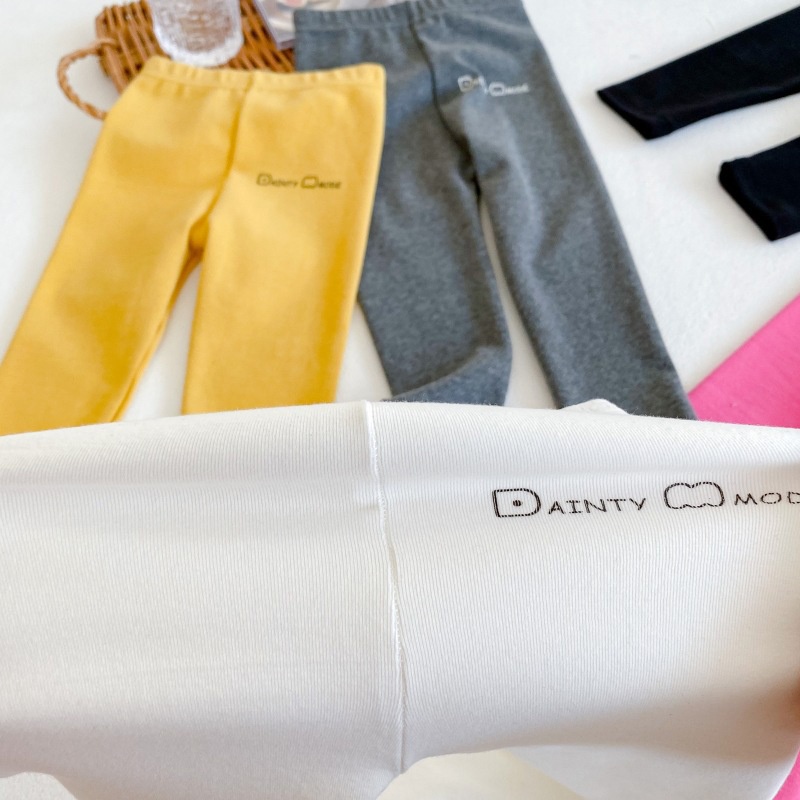 Quần legging chất liệu polyester mềm mại cho bé gái từ 4-6 tuổi