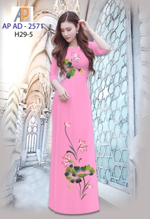Vải áo dài in hoa sen đẹp