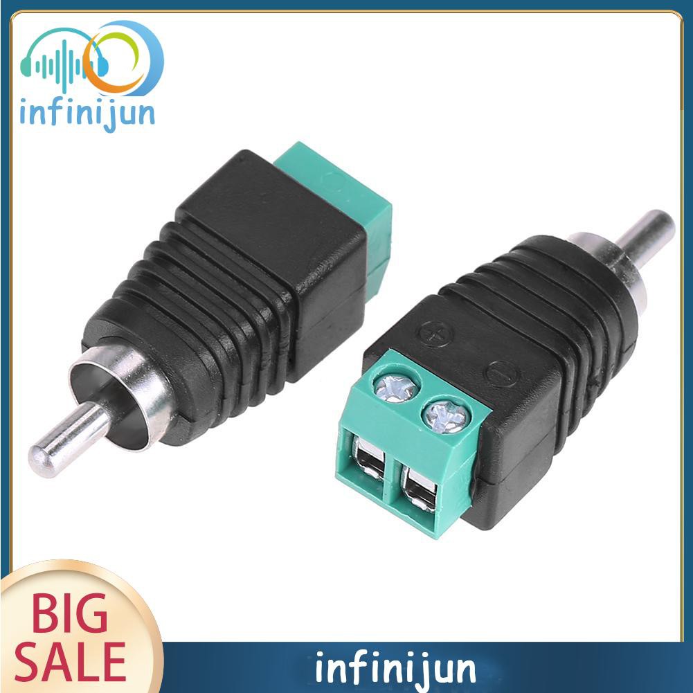 Set 2 Đầu Nối Dây Cáp Âm Thanh Rca Cho Camera Cctv