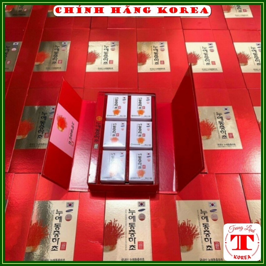 Nước đông trùng hạ thảo đỏ thượng hạng, hộp 60 gói - Tăng đề kháng, giải độc gan, bổ phổi, giảm stress - tranglinh
