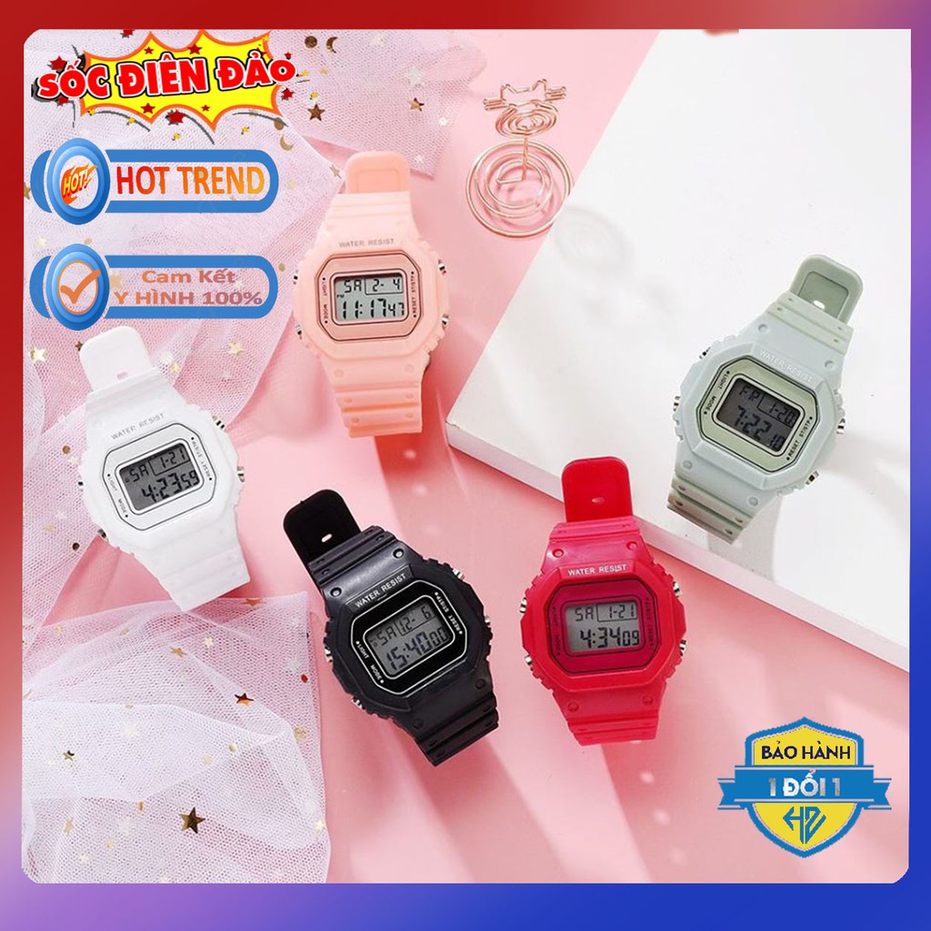 [Mã FASKT4 giảm 10K đơn 50K] ĐỒNG HỒ NAM NỮ DÂY CAO SU SPPORT VISON SUPER D405 HOT TREND MẶT VUÔNG SIÊU HOT