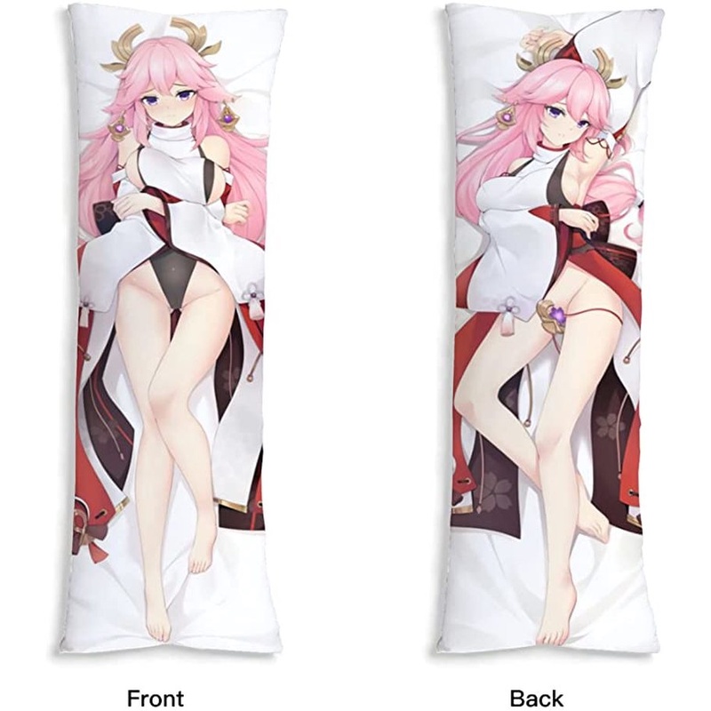 Vỏ Gối In Họa Tiết Hoạt Hình Anime Genshin Impact Yae Miko Guuji Yae 60x180cm