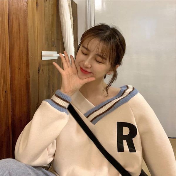 Áo nỉ thun dài tay R phong cách Hàn Quốc 2020 | BigBuy360 - bigbuy360.vn