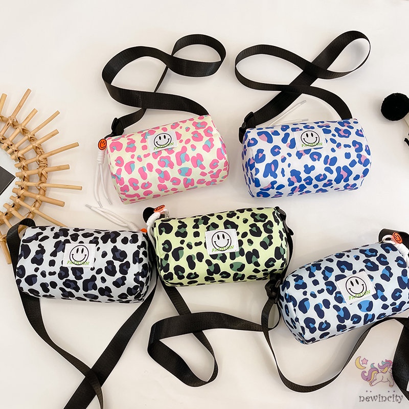 Túi Đeo Chéo Vai Họa Tiết Da Báo Thời Trang Hàn Quốc Cho Trẻ Em