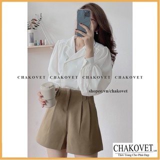 Sơ mi trắng tay dài Chakovet CKA848, kiểu áo nữ công sở cá tính