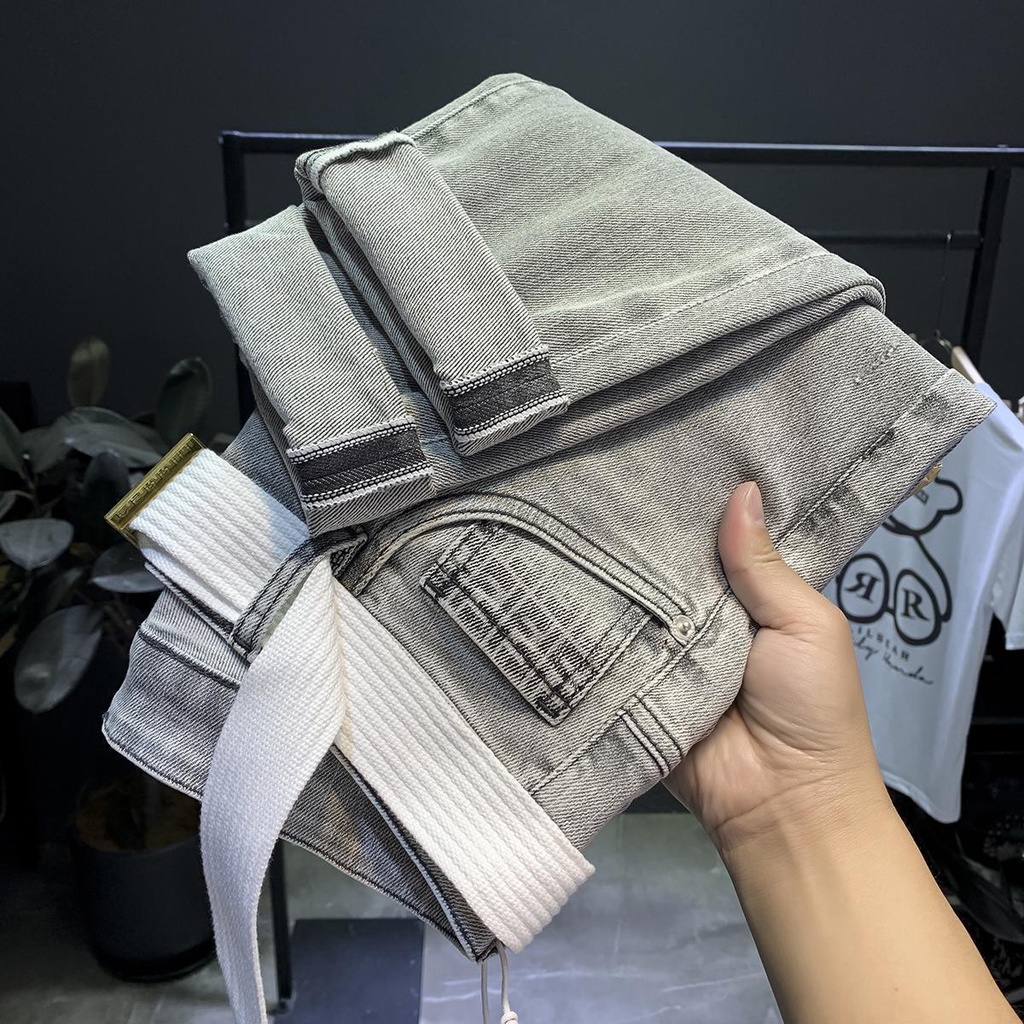 Quần Jean Dài Thiết Kế Phong Cách Hàn Quốc Thời Trang Dành Cho Nam