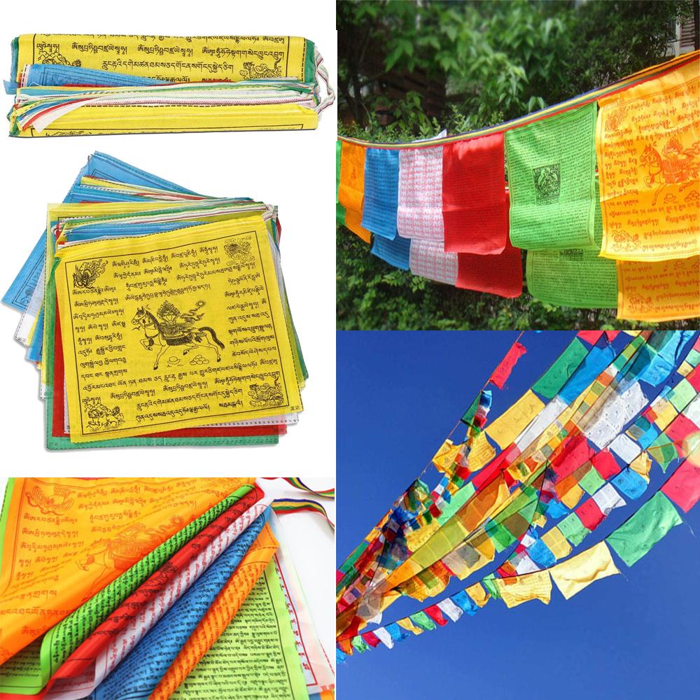 HECCEH Set 20 Tấm Cờ Phật Giáo In Màu Sắc