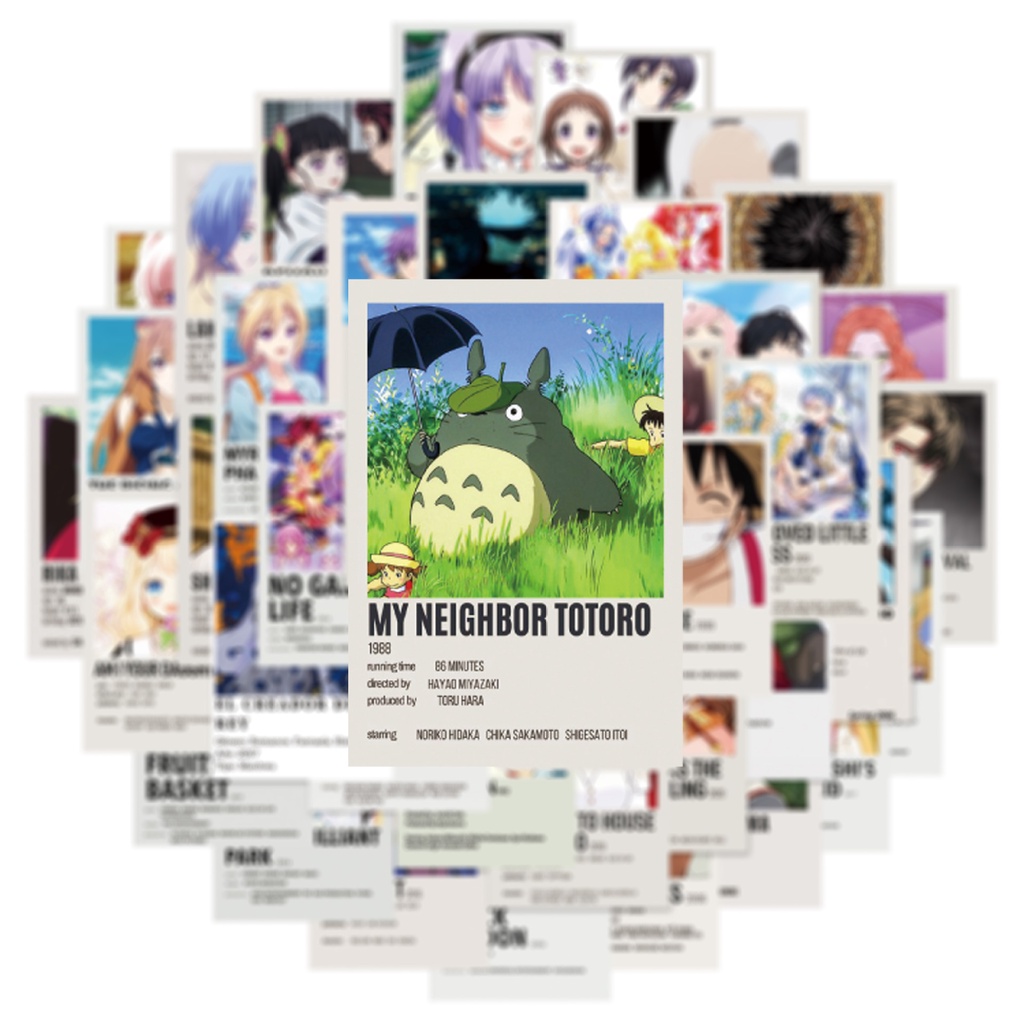 Set 50/25/10 Nhãn Dán Trang Trí Va Li/Laptop/Điện Thoại Hình Anime Hunter × Hunter