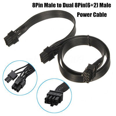 Dây cấp nguồn trâu 8pin ra 2 đầu 6pin+2 cho VGA và RISER và 6pin chia 2 đầu 6pin+2