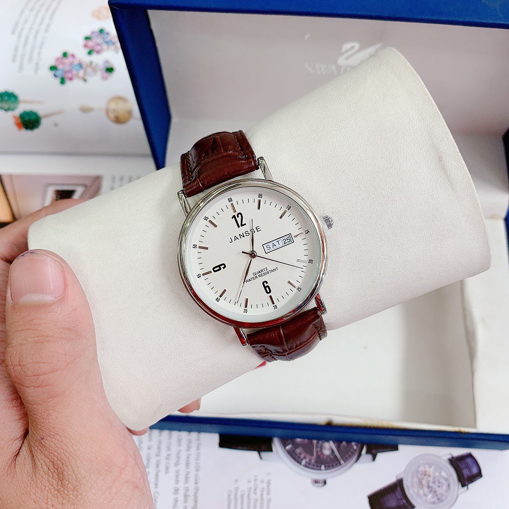 Đồng hồ nam JANSSE chất da xịn mềm mại, phong cách cổ điển và thanh lịch dễ dàng phối đồ, đi chơi. Mã MY03 | BigBuy360 - bigbuy360.vn
