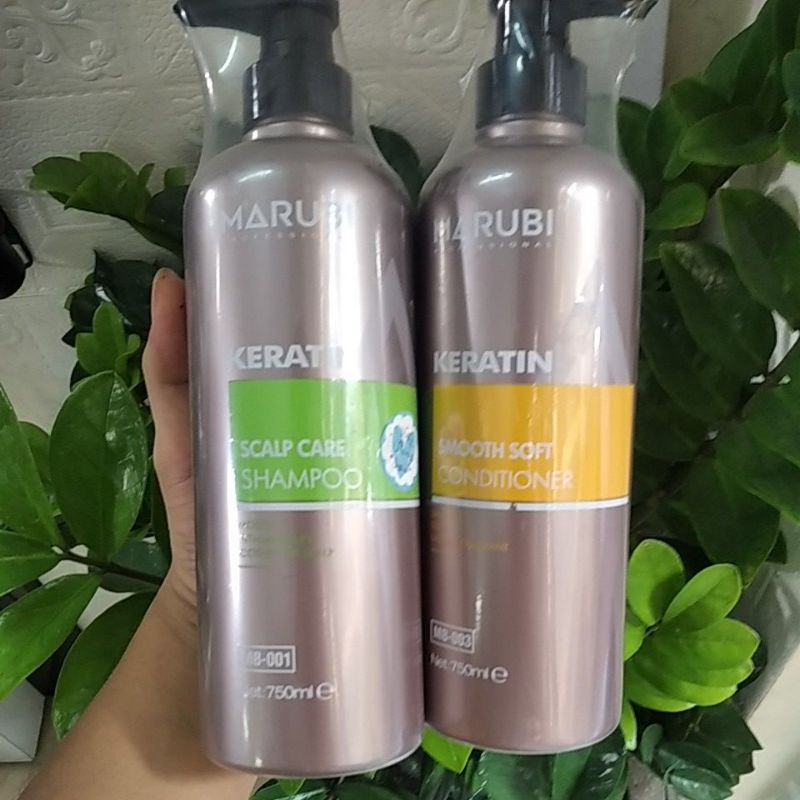 Dầu gội xả keratin marubi phục hồi tóc 750ml hương thơm mềm mượt