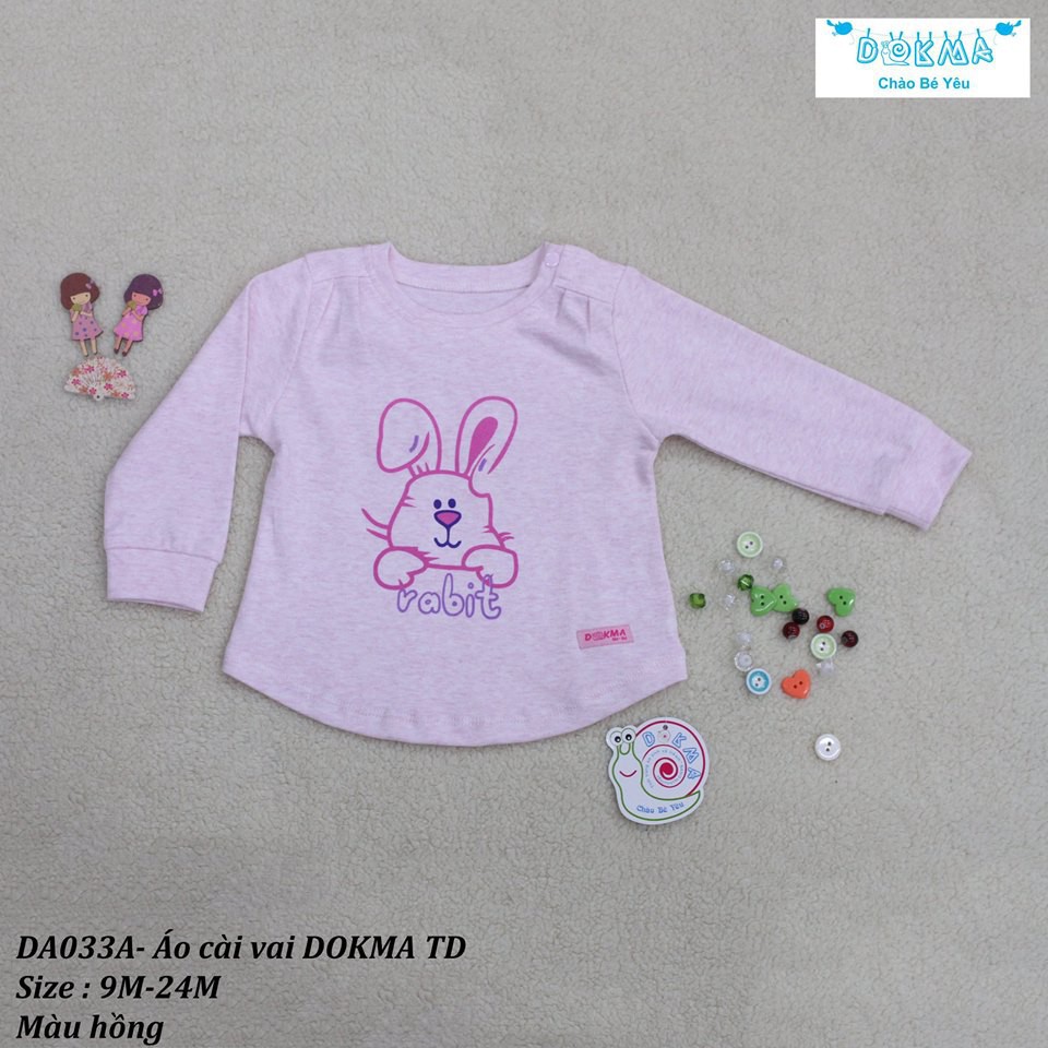 Dokma - Áo nỉ cài vai dài tay (9-24M)