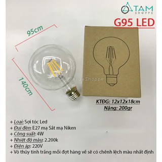 [LOẠI 1] Bóng đèn Edison Led bóng Tròn (G80 - G95)