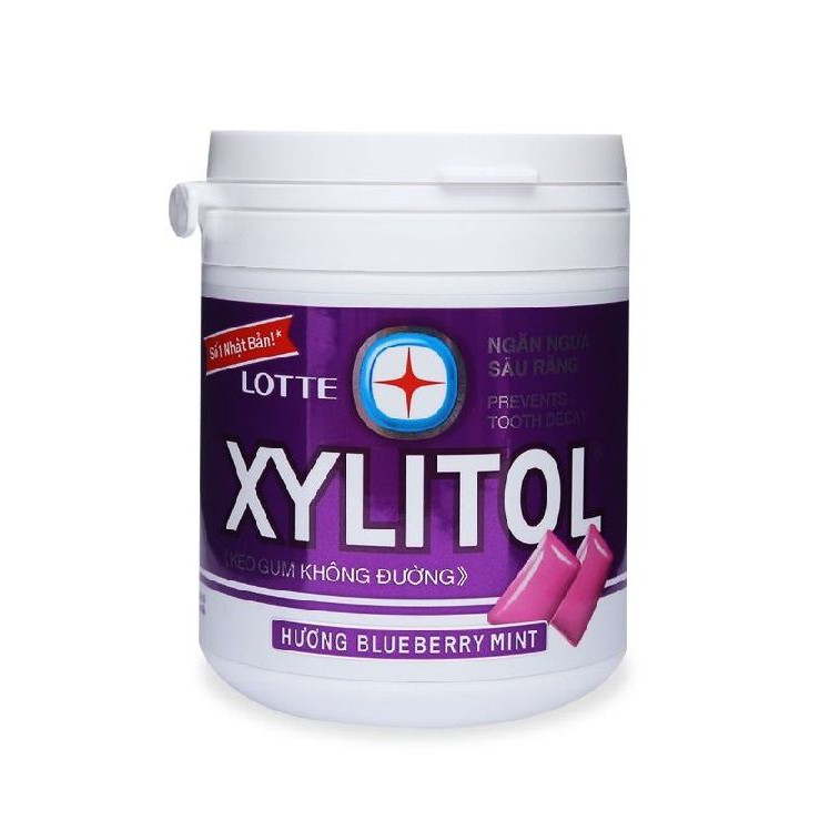 Kẹo Gum Không Đường Lotte Xylitol Hũ 58G ( 4 mùi)