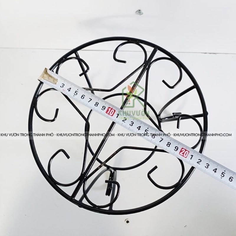 Đôn sắt dấu hỏi kê chậu 22x17 cm, đế để chậu cây cảnh