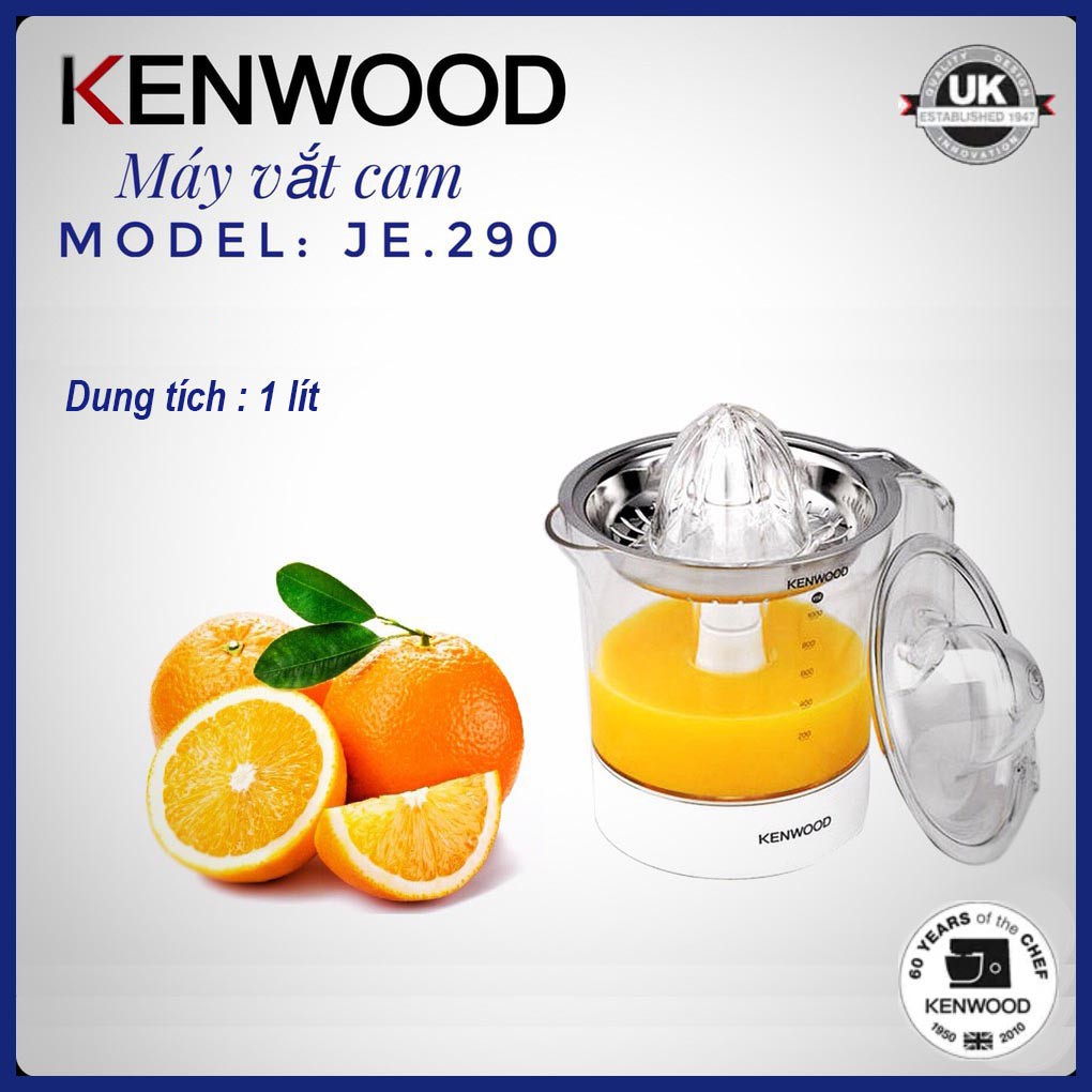 Máy vắt cam Kenwood JE290 công suất 40W dung tích 1 lít - Bảo hành 24 tháng