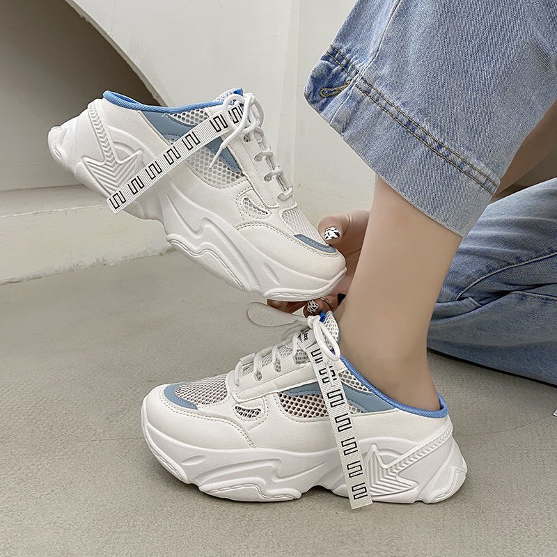Giầy Sục thể thao nữ đế 5 phân phối lưới pha màu