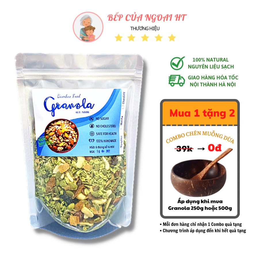 Ngũ Cốc Giảm Cân Granola Ăn Kiêng Không Đường - Bếp của Ngoại HT