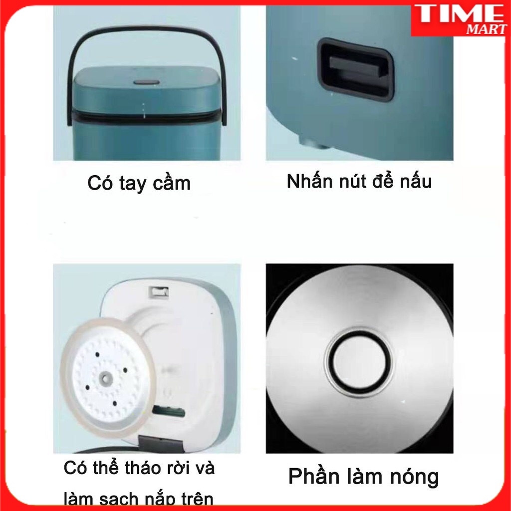 [ CHÍNH HÃNG ] Nồi cơm điện Mini đa năng JIASHI nấu cháo, hầm xương, hấp. Hàng nội địa cao cấp [TIME_MART]