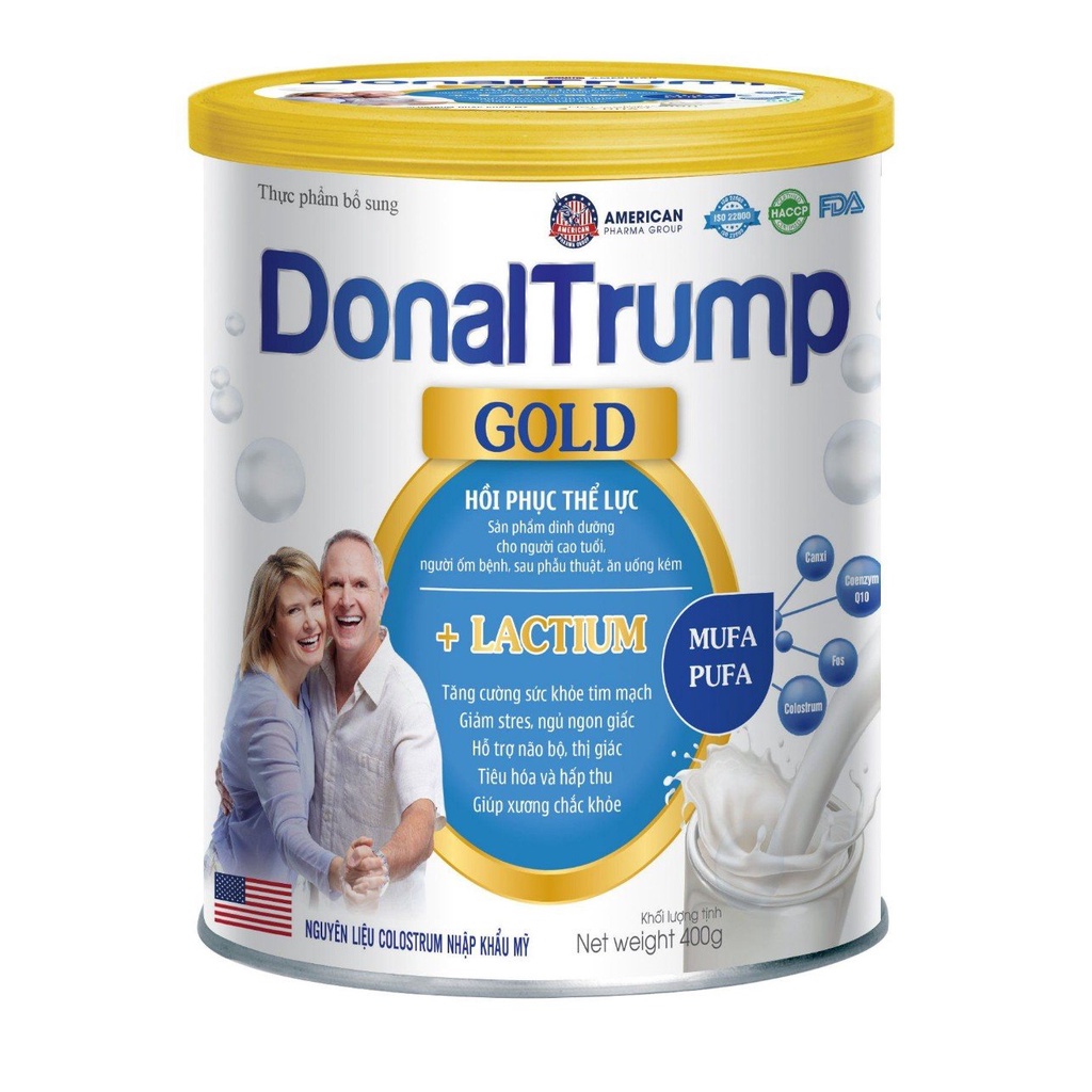 Sữa Bột Giúp Phục Hồi Thể Lực DonalTrump, Tăng Cường Hệ Miễn Dịch, Giảm Stres, Ăn Ngon, Ngủ Tốt - Hộp 400g