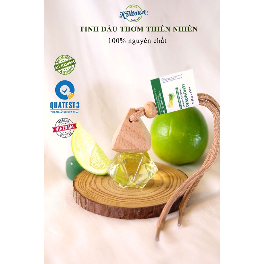 Tinh dầu treo xe Hilltown cao cấp, 8 mùi hương 100% tinh dầu thiên nhiên nguyên chất