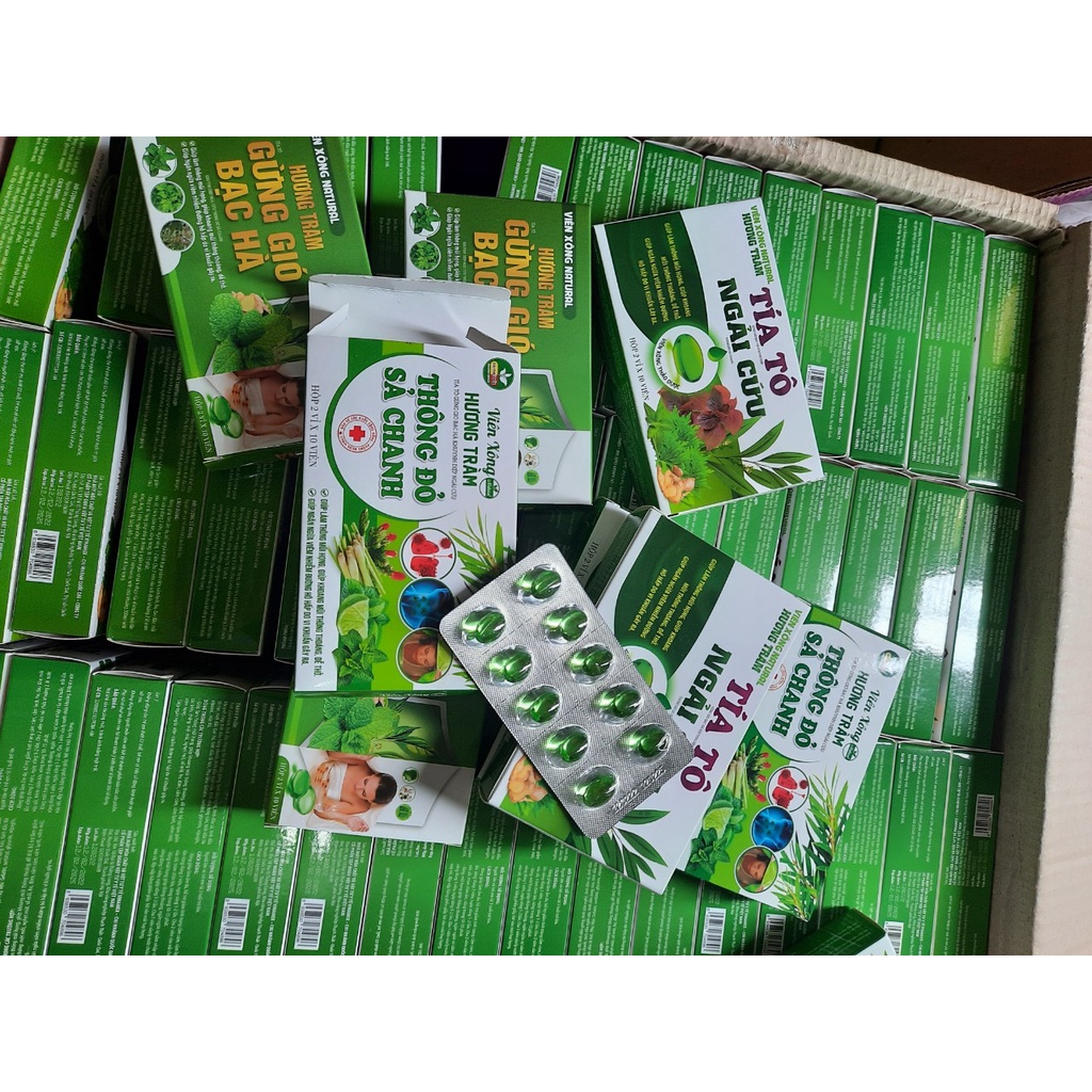 VIÊN XÔNG TINH DẦU THẢO DƯỢC HƯƠNG TRÀM - ĐỦ VI( 20 viên/hộp)- bán sỉ - bán lẻ