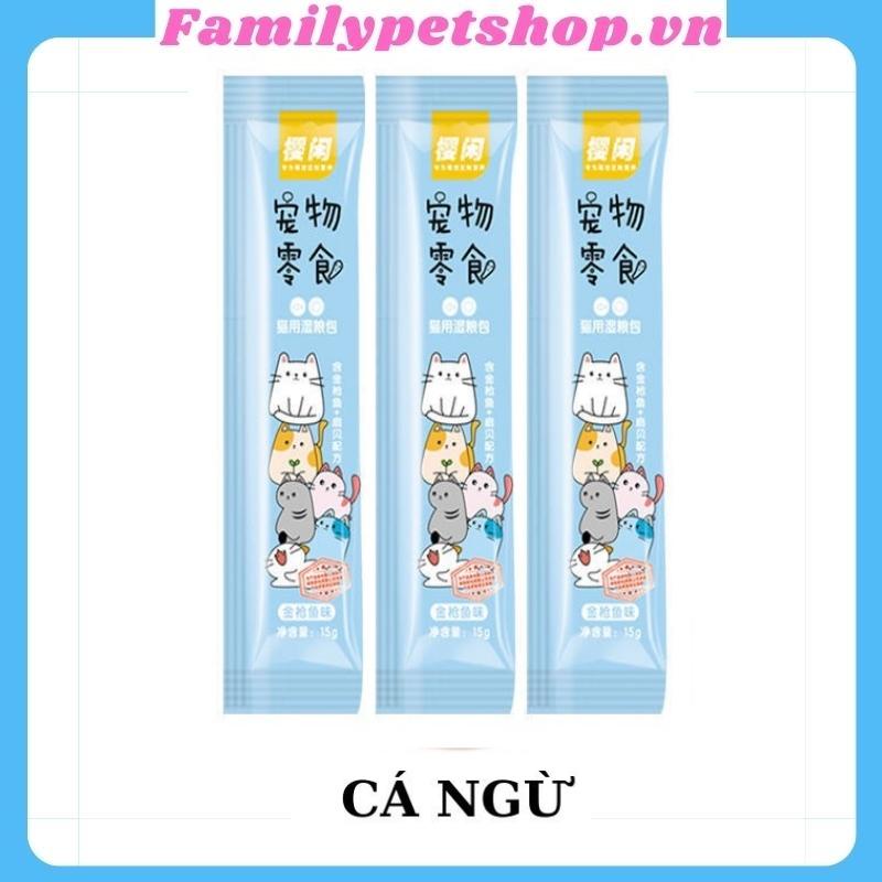 Combo 100 cây súp thưởng cho mèo Shizuka thanh 15g-familypetshop.vn
