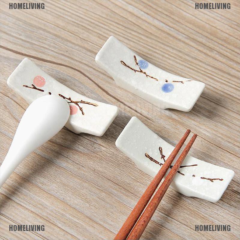 Giá Đỡ Đũa Bằng Sứ Hình Bông Tuyết Phong Cách Nhật Bản