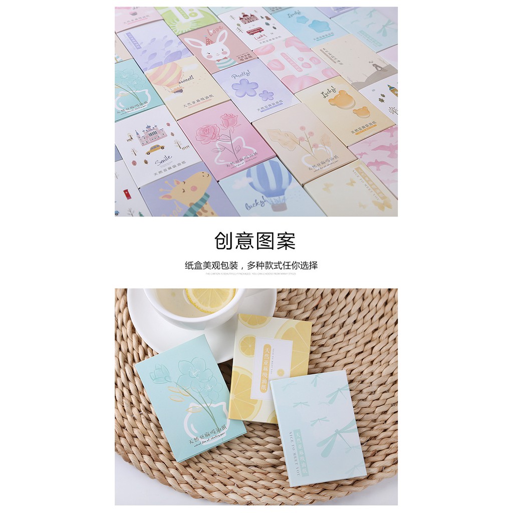 Giấy Thấm Dầu Nội Địa Trung Cao Cấp ngăn mụn, giúp da sáng, không bóng nhờn