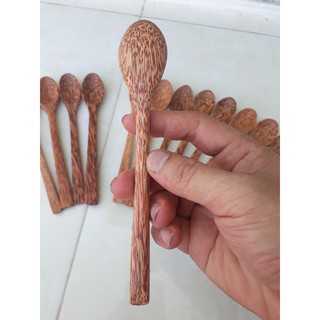 Muỗng gỗ dừa cafe 17cm