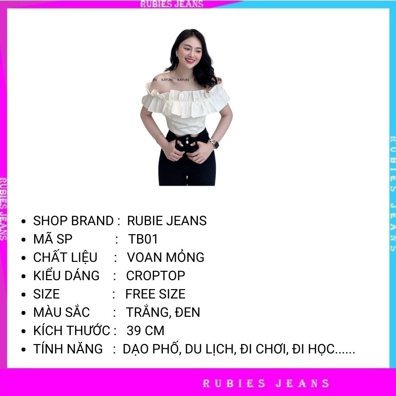 Áo croptop kiểu tay phồng trễ vai form ngắn điệu đà siêu hot dễ thương gợi cảm sexy T | BigBuy360 - bigbuy360.vn