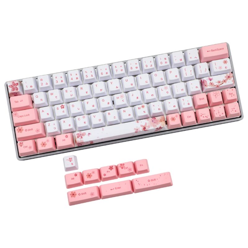 Nút Bàn Phím Cơ Họa Tiết Hoa Anh Đào PBT Cho Bàn Phím Cơ