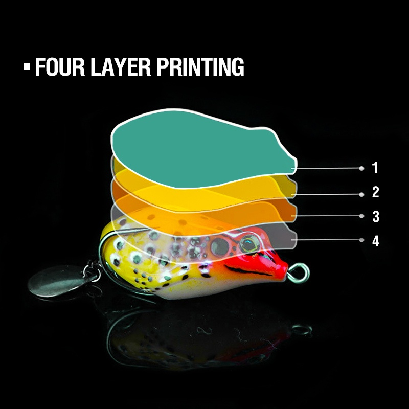 Mồi câu cá giả tokushima hình ếch có lưỡi câu sắc bén