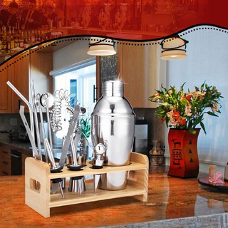 Bộ 12 dụng cụ pha chế cocktail bằng thép không gỉ chuyên nghiệp