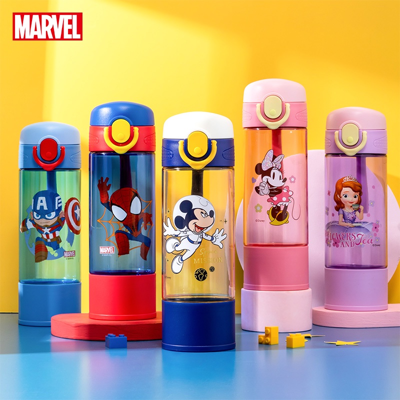 Bình Nước Bằng Nhựa Họa Tiết Disney Dễ Thương Cho Các Bé