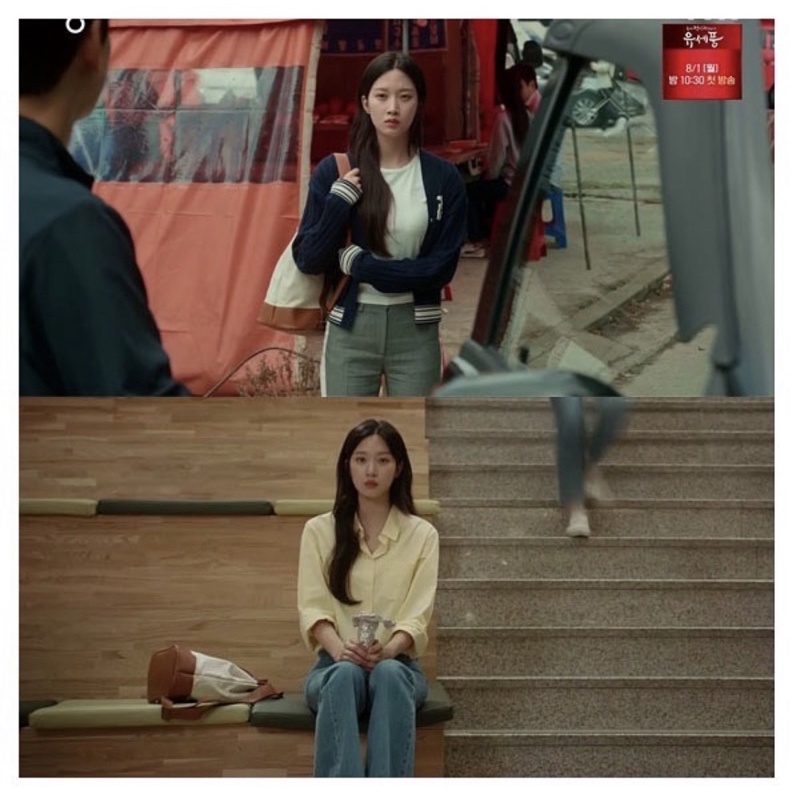 Túi bucket phối da Fitb giống Kook Yeonsoo  phim Our Beloved Summer và Han So Hee,Moon Ga Young as