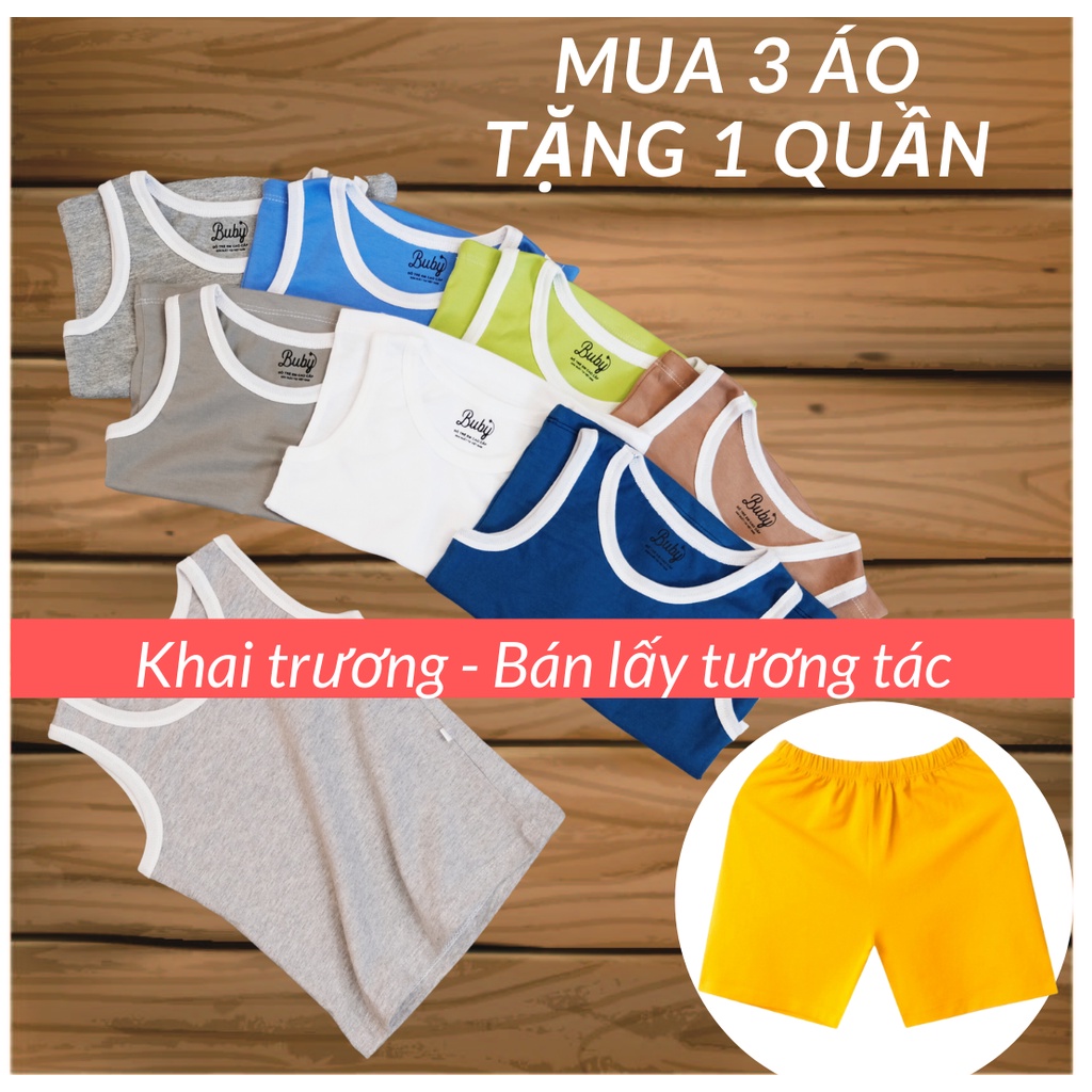 Áo ba lỗ bé trai chất liệu COTTON thoáng mát mặc mùa hè, cho bé từ 1 đến 6 tuổi Shop SLOVE