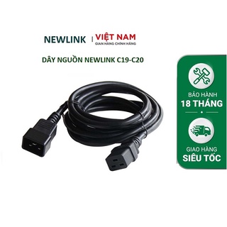 Dây nguồn C19 C20 dài 1M 1,5M 2M 3M 5M NEWLINK lõi 3x3,31mm2 (12AWG)