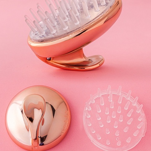 Lược gội đầu bằng silicon Minidarling mát xa da đầu - Bàn chải gội đầu silicon mềm