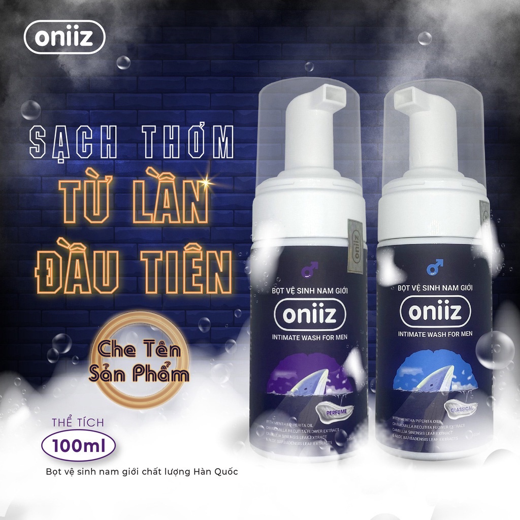 Bọt vệ sinh nam giới Oniiz - Dung dịch vệ sinh tạo bọt nam 100ml