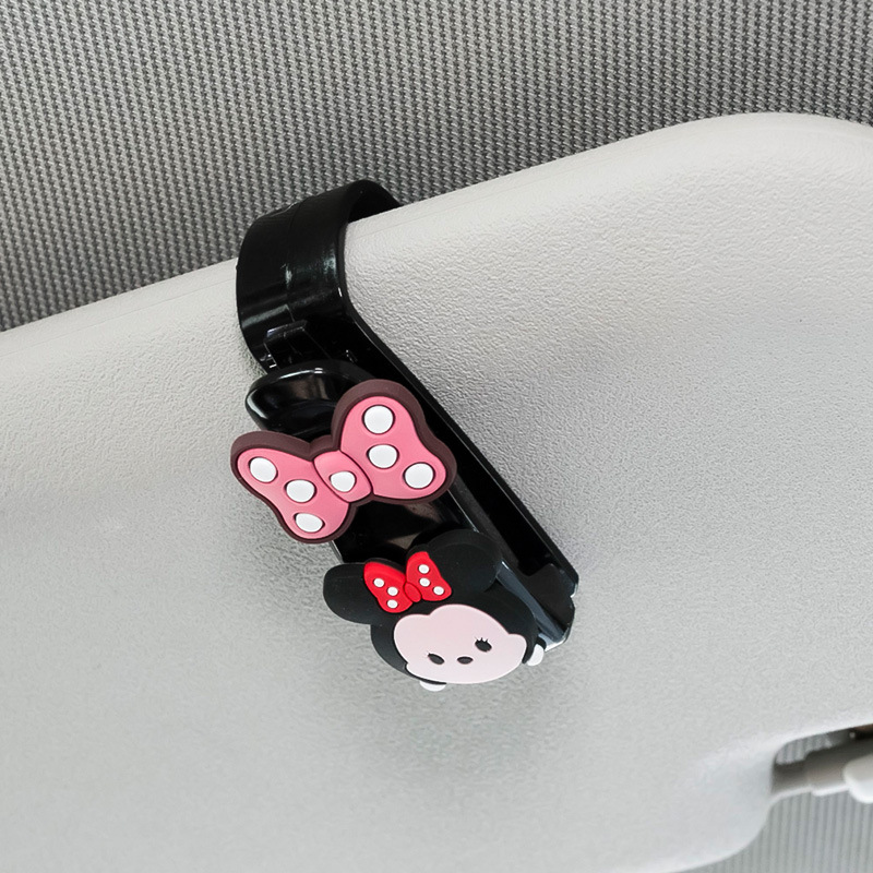 Kẹp Cố Định Mắt Kính Mát Hình Mickey Minnie Winnie Pooh 2020 Bằng ABS Cho Xe Hơi