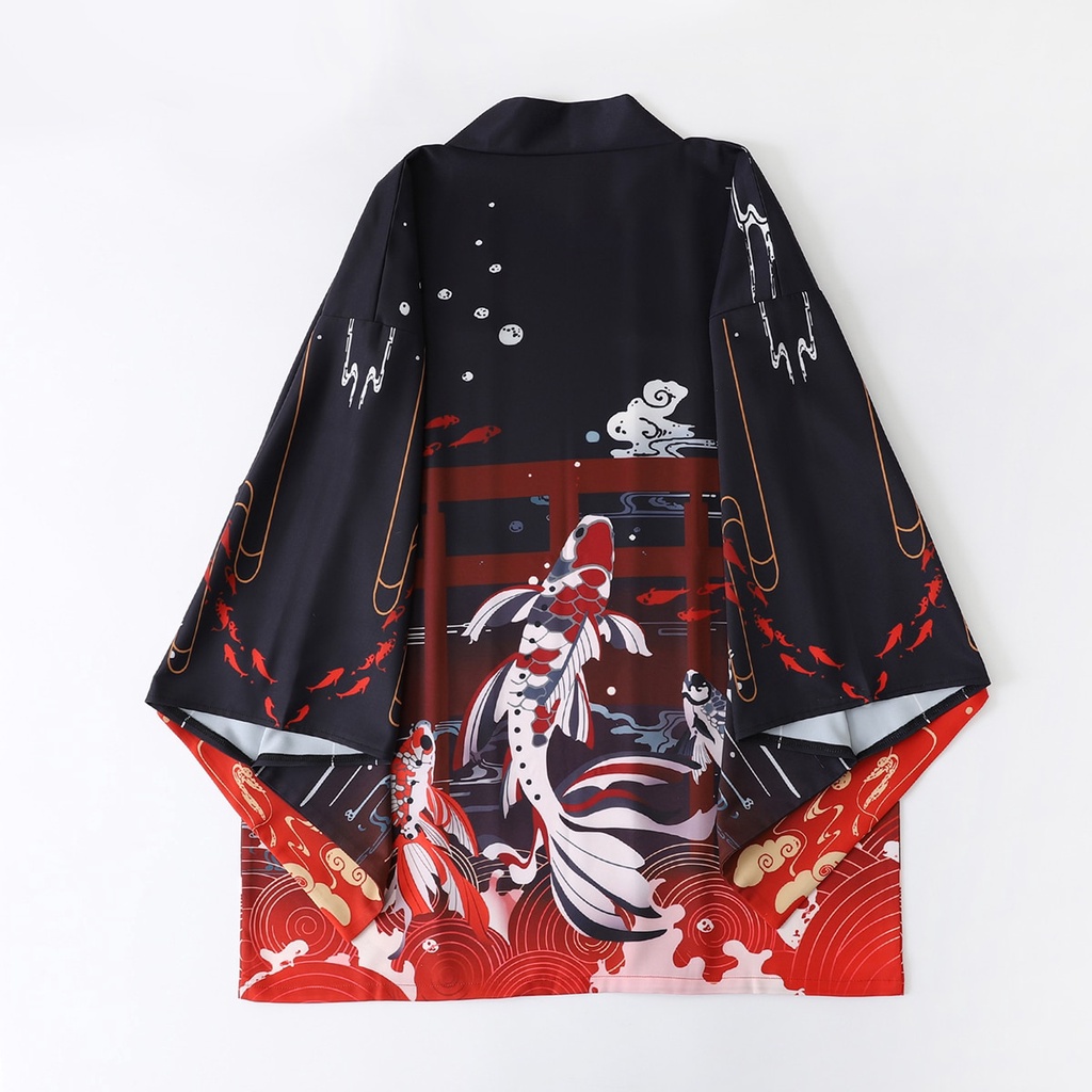 Áo Khoác Kimono In Hình Cá Chép Phong Cách Harajuku Nhật Bản Dành Cho Nam Nữ 2021 | BigBuy360 - bigbuy360.vn